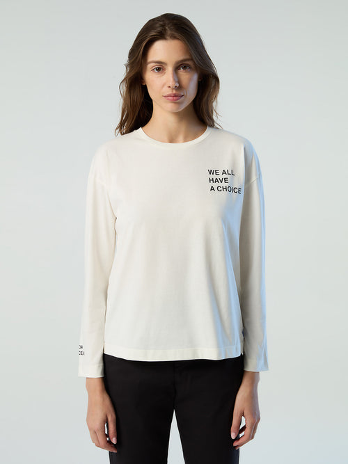 T-shirt à manches longues avec imprimés à messages