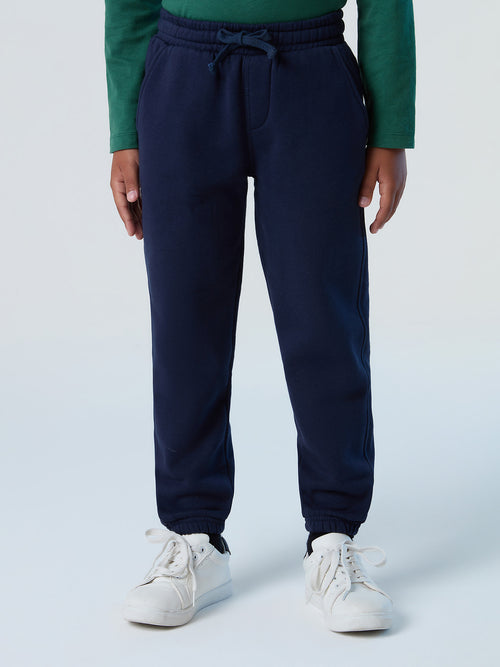 Sweatpants with logo patch